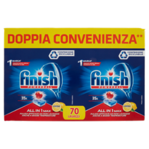 Finish Power All In One Lemon 2 x 35 Pastiglie Lavastoviglie 1120 Gr