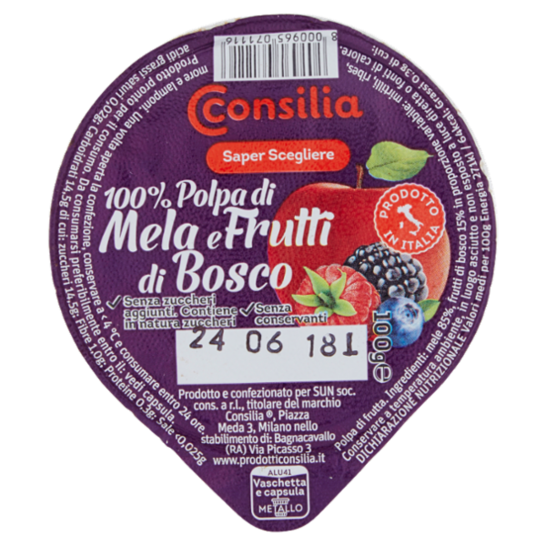 Consilia Polpa di Mela e Frutti di Bosco 100 g