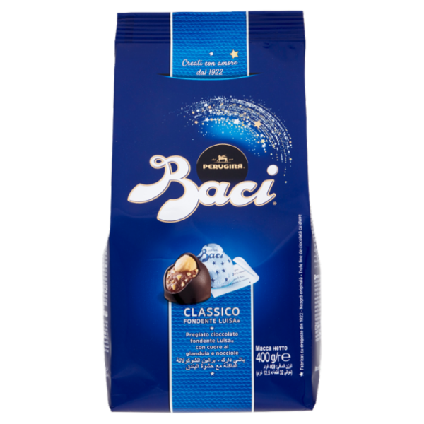 BACI PERUGINA Classico Cioccolatini ripieni al gianduia e nocciola intera Sacchetto 400g