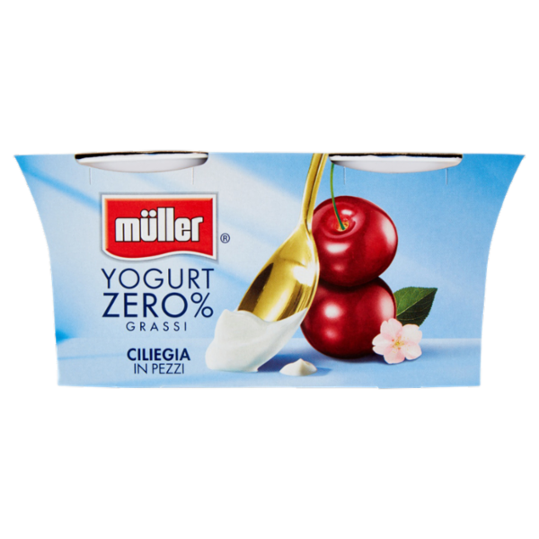 müller Yogurt Zero% Grassi Ciliegia in Pezzi 2 x 125 g