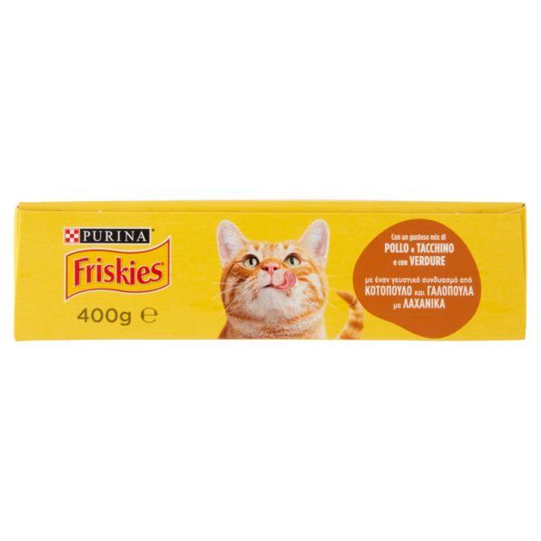PURINA FRISKIES Gatto Adult Con un gustoso mix di Pollo e Tacchino e con Verdure 400 g
