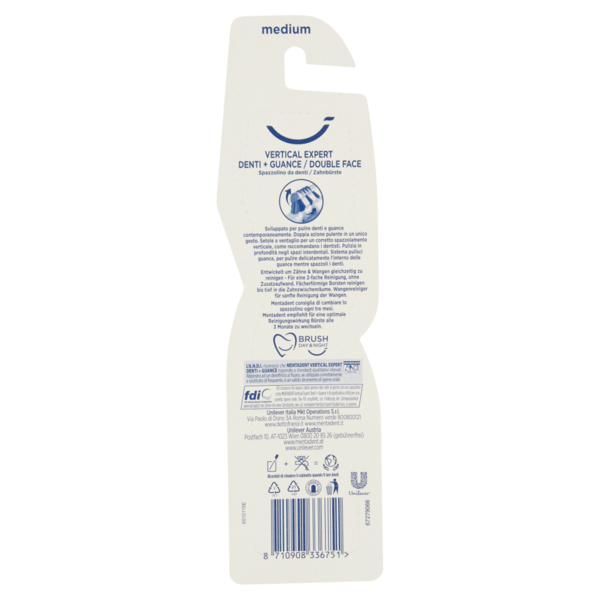 Mentadent Vertical Expert Denti + Guance medium