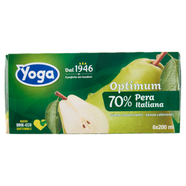 Yoga Optimum 70% Pera Italiana 6 x 200 ml