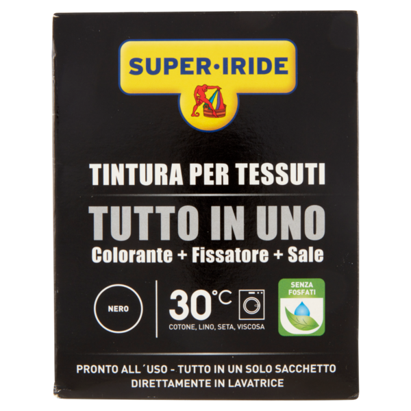 Super-Iride Tintura per Tessuti Tutto in Uno Nero 350 g