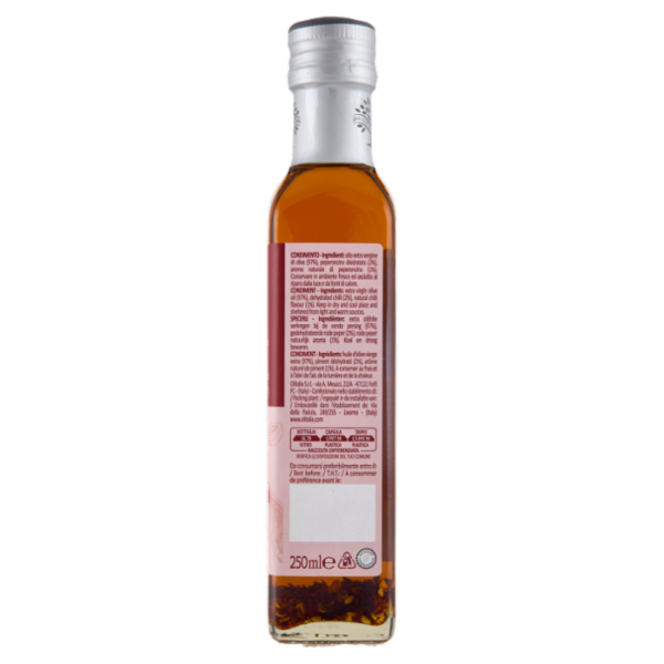 Olitalia Gourmet Condimento a Base di olio extra vergine di oliva Aromatizzato peperoncino 250 ml
