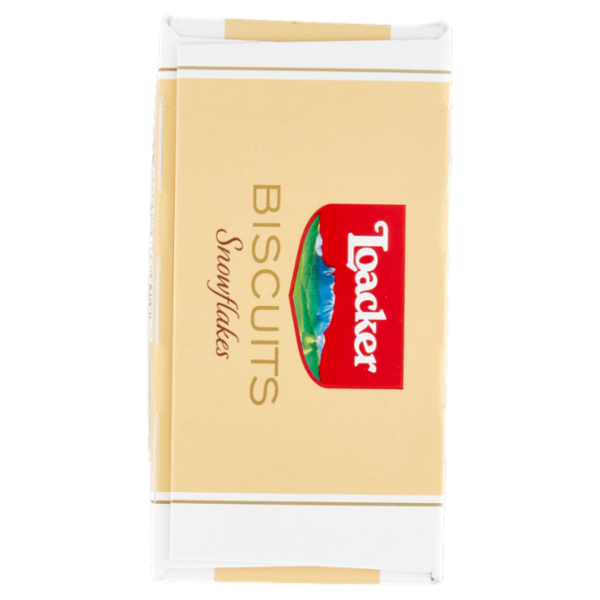 Loacker Biscuits Snowflakes Biscotti con cioccolato al latte 100% alpino decorati 120g