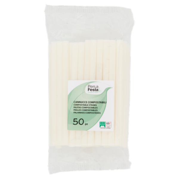 PerLa Festa ComposTable Cannucce Compostabili 50 pz