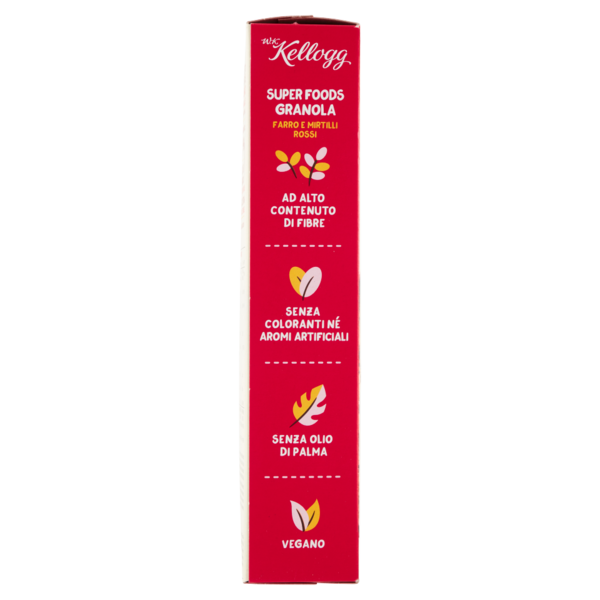 W.K Kellogg Super Foods Granola Farro e Mirtilli Rossi 300 g