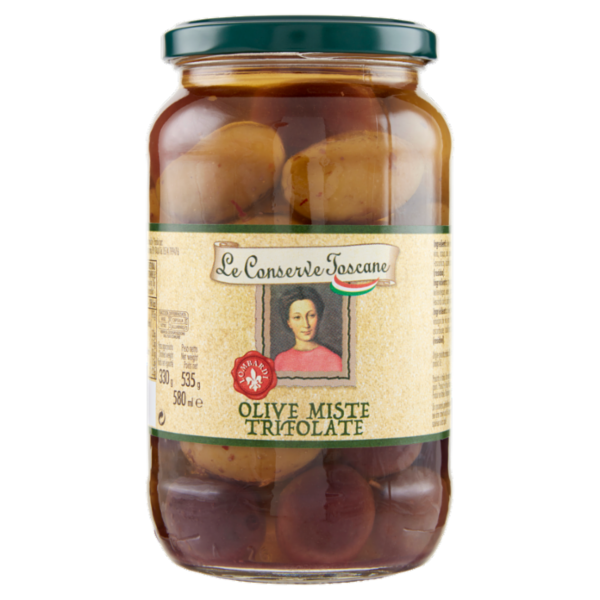 Le Conserve Toscane Olive Miste Trifolate 535 g