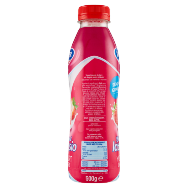 Stuffer Liberi dal lattosio Yogurt da Bere Fragola 500 g
