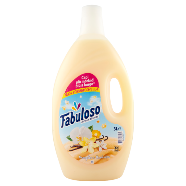 Fabuloso ammorbidente diluito Vaniglia e Orchidea 40 Lavaggi 3 L