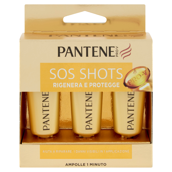 Pantene Pro-V SOS Shots Rigenera e Protegge - Ampolla 1 Minuto 3 x 15 ml