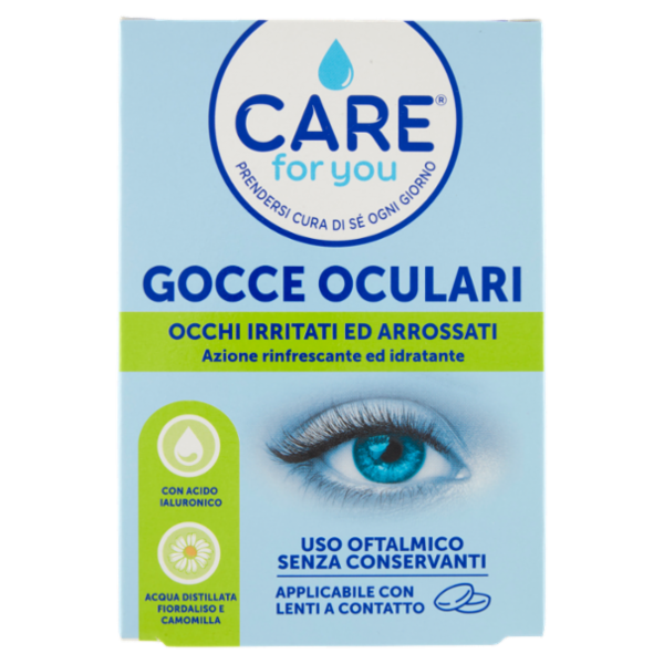 Care for you Gocce Oculari Occhi Irritati ed Arrossati monodose 10 x 0,5 ml