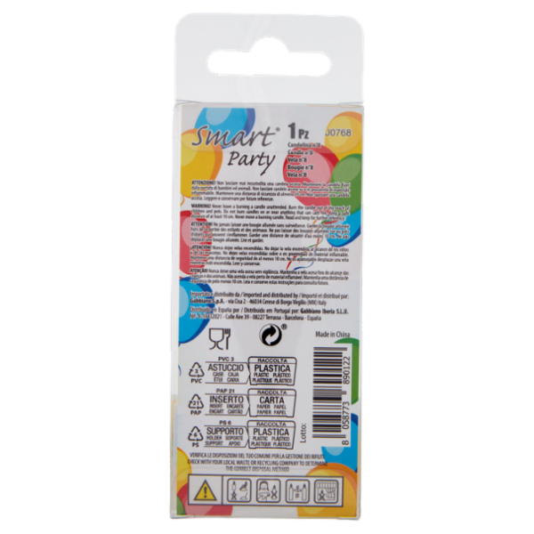 Smart Party Candelina Numerale 8 1 pz
