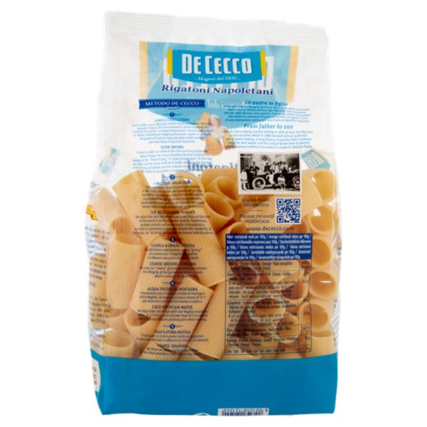 De Cecco Le Specialità Rigatoni Napoletani n°124 500 g