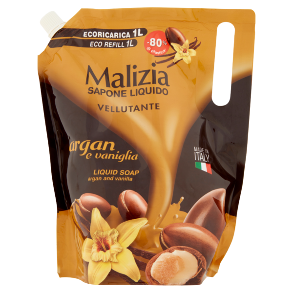 Malizia Sapone Liquido Vellutante argan e vaniglia 1000 mL