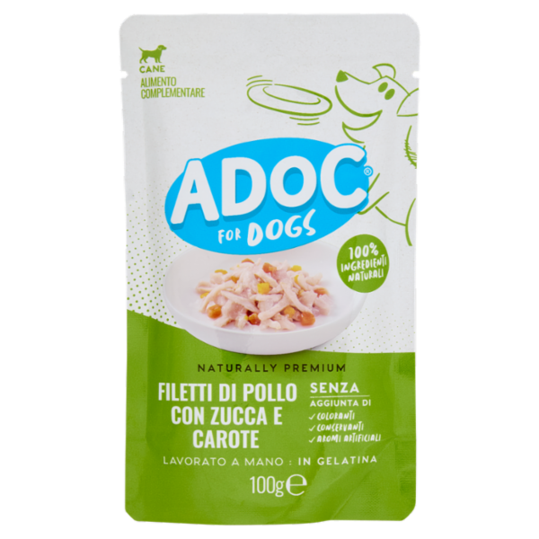 ADoC Naturally Premium Filetti di Pollo con Zucca e Carote 100 g