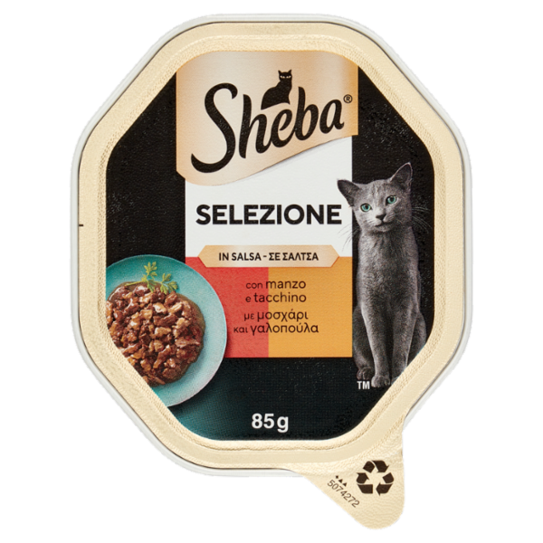Sheba Selezione in salsa cibo umido gatto con Manzo e Tacchino 85g