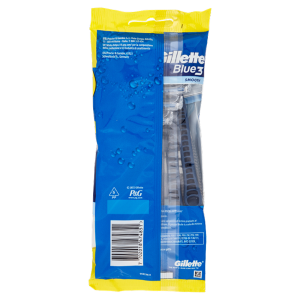 Gillette Rasoio Uomo Blue3 Smooth Usa e Getta a 3 Lame, Confezione da 4 rasoi+2 Gratis = 6 Rasoi