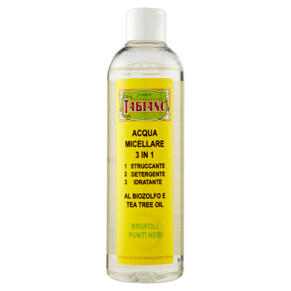 Linea Supersapone Tabiano Acqua Micellare 3 in 1 al Biozolfo e Tea Tree Oil 250 ml
