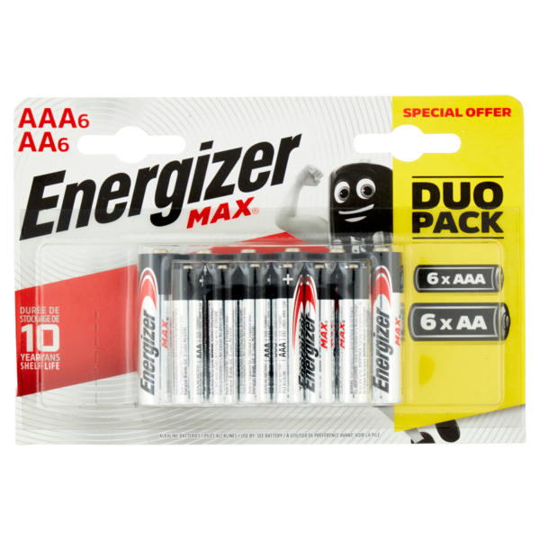 Energizer Max AAA Mini Stilo 6 pz + AA Stilo 6 pz