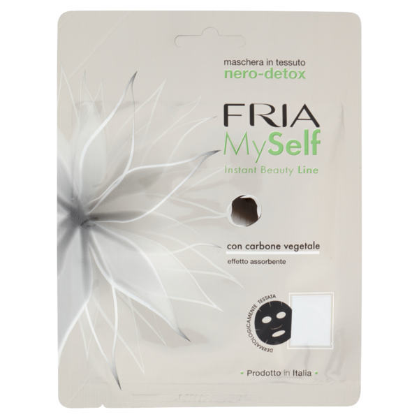 Fria Myself maschera in tessuto nero-detox