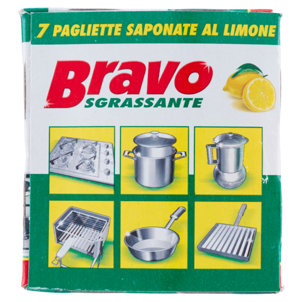 Bravo Sgrassante 7 Pagliette Saponate al Limone per stoviglie