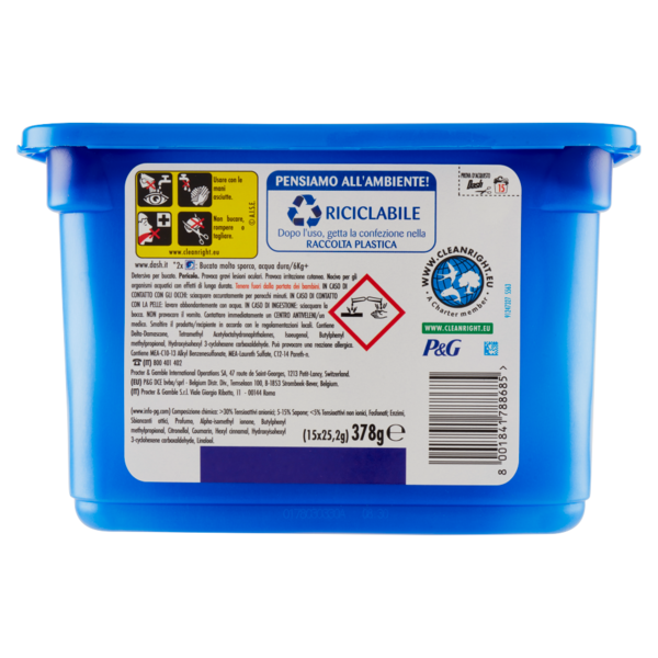 Dash PODS Allin1 Detersivo Lavatrice in Capsule Classico 15 Lavaggi