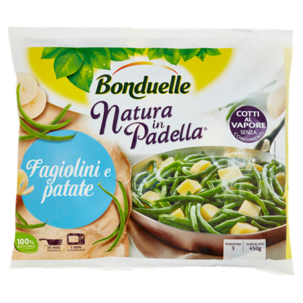 Bonduelle Natura in Padella Fagiolini e patate Surgelato 450 g