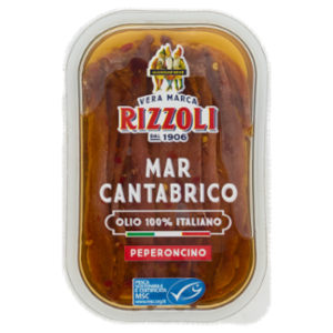 Rizzoli Filetti Di Alici Del Mar Cantabrico a Bassa Salatura Peperoncino 70 g