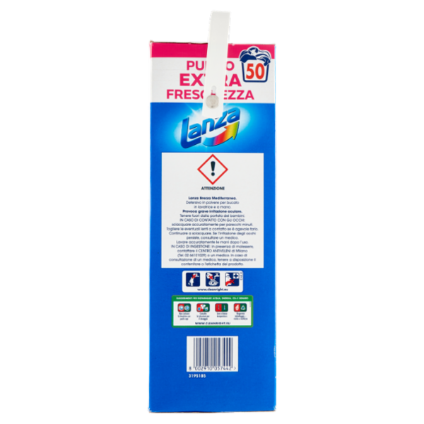 Lanza Polvere lavatrice Brezza Mediterranea 50 lavaggi 3,125 kg