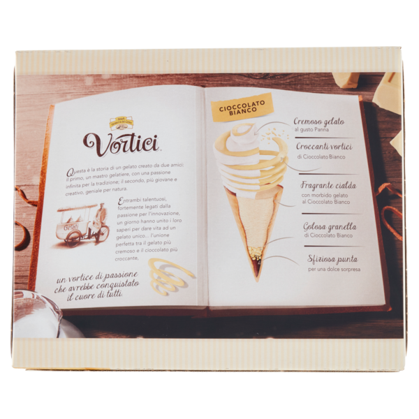 VORTICI Cono Cioccolato Bianco x6