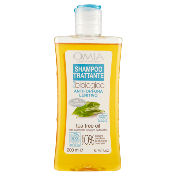 Omia Laboratoires Shampoo Trattante eco biologico Antiforfora Lenitivo tea tree oil 200 ml