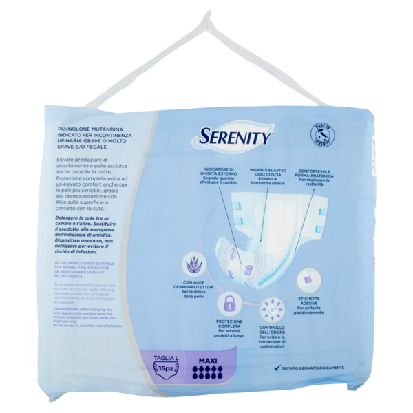 Serenity Pannolone mutandina Maxi Taglia L 15 pz