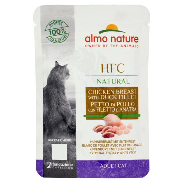 almo nature HFC Natural Adult Cat Petto di Pollo con Filetto d'Anatra 55 g