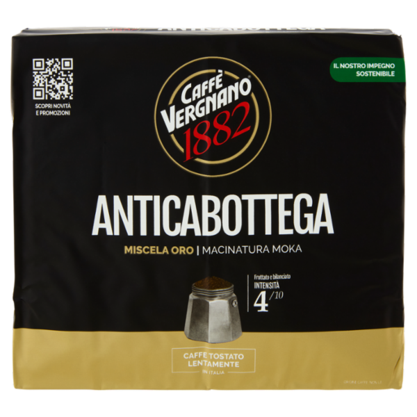 Caffè Vergnano 1882 Anticabottega Arabica Macinatura Moka 2 x 250 g