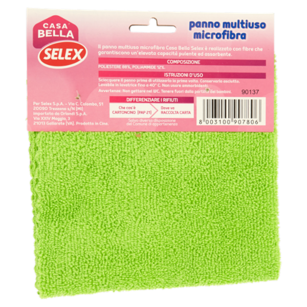 Selex Casa Bella Panno Multiuso Microfibra Cm 32X32