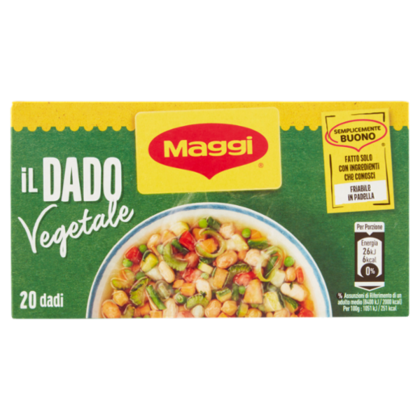 MAGGI Dado Vegetale preparato per brodo vegetale (20 dadi) 200 g