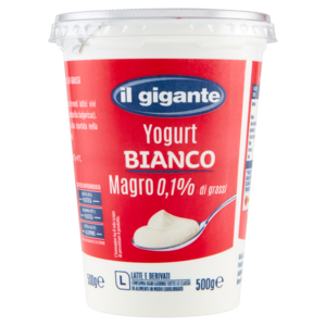 IL GIGANTE Yogurt Bianco Magro 0,1% Di Grassi 500 g