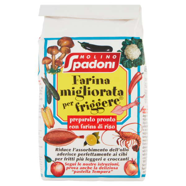 Molino Spadoni Farina migliorata per friggere preparato pronto con farina di riso 1000 g