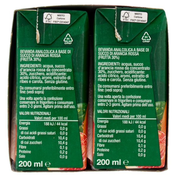 Yoga Optimum Arancia Rossa Italiana 6 x 200 ml