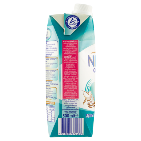 NESTLÉ NIDINA OPTIPRO 1 dalla nascita Latte per lattanti in formato liquido brick da 500ml