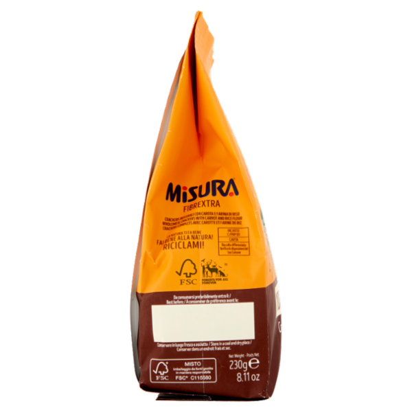 Misura Fibrextra Crackers con Carota e Riso integrale 230 g