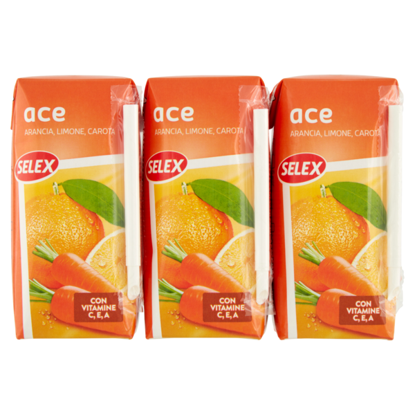 Selex Succo Ace Arancia Limone Carota 3x200 ml