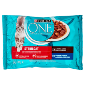 PURINA ONE Single Serve - Sterilcat - Anatra e Sardine - 4x85g