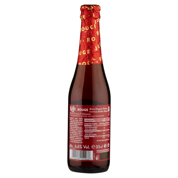 LEFFE ROUGE Birra rossa belga d'abbazia doppio malto bottiglia 33cl