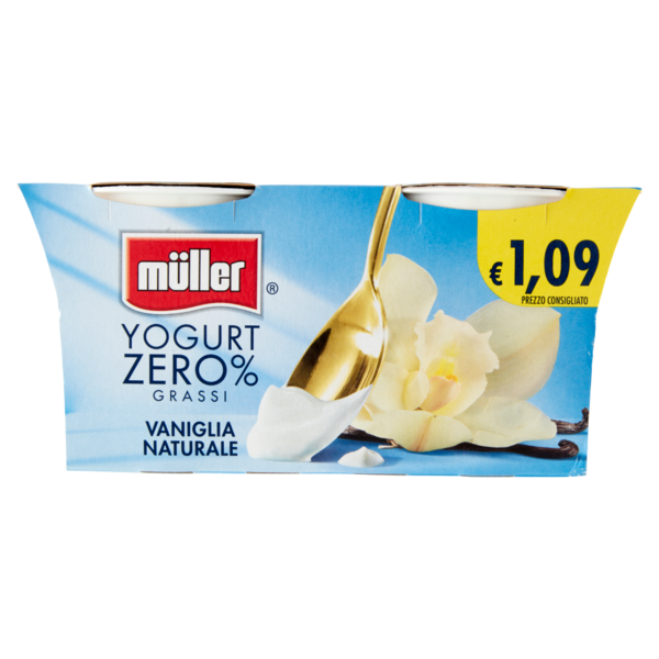 müller Yogurt Zero% Grassi Vaniglia Naturale 2 x 125 g