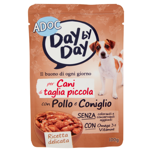 ADoC Day By Day per Cani di taglia piccola con Pollo e Coniglio 100 g