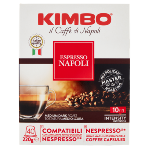 Kimbo Espresso Napoli Compatibili Con Le Macchine Nespresso* 40 x 5,5 g