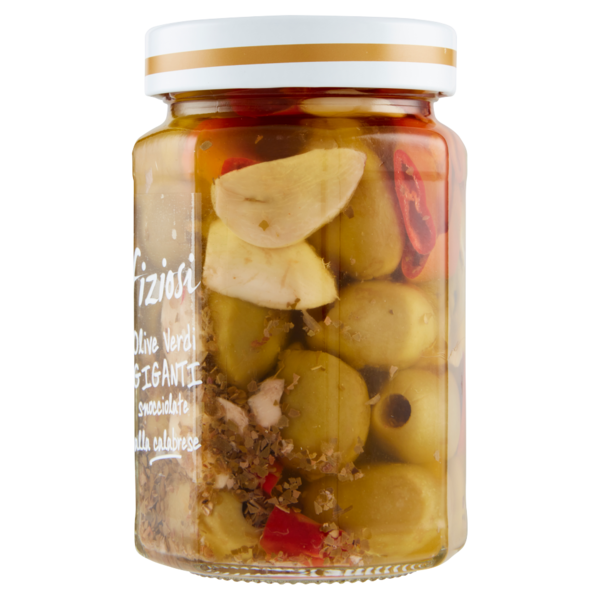 Golosi e Sfiziosi Olive Verdi Giganti snocciolate alla calabrese 290 g